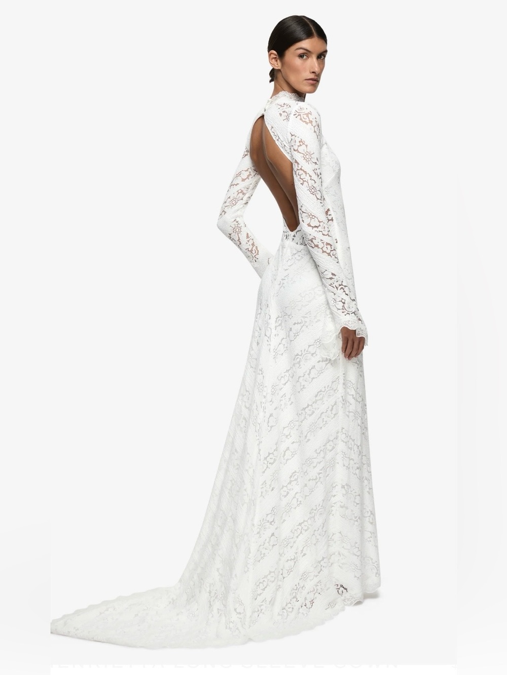 NWT Bec + Bridge White Lace Long Dress